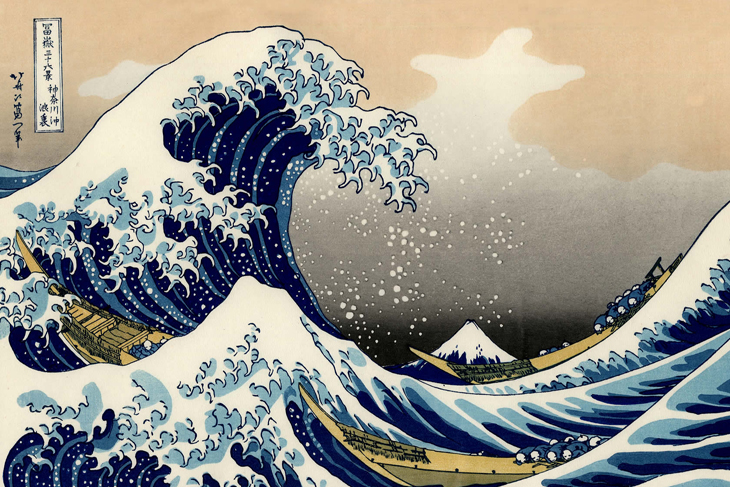 Qual a técnica usada em “A grande onda de Kanagawa”?