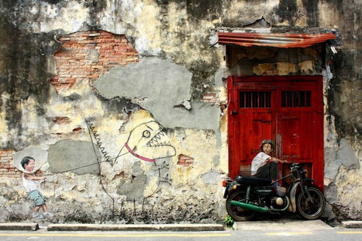 Street-Art-by-Ernest-Zacharevic-in-Penang-Malaysia-1