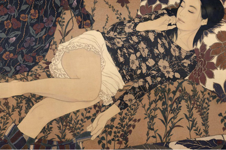 Desenhos em linho de Yasunari Ikenaga