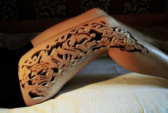 3D-tattoos-realistic-tattoos-3d-tattoo. Da pintura corporal à tatuagem
