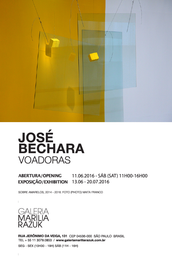 Exposição “Voadoras” de José Bechara, na galeria Galeria Marilia Razuk (até 20 de jul)