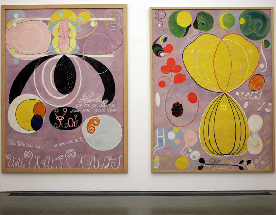 Installation view, ‘Hilma af Klint: Painting the Unseen’ at Serpentine Gallery, London, March 3–May 15, 2016) (image © Jerry Hardman-Jones)