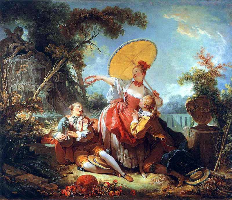 rococó; Jean Honoré Fragonard- O amoroso coroado; Diferença entre rococó e barroco