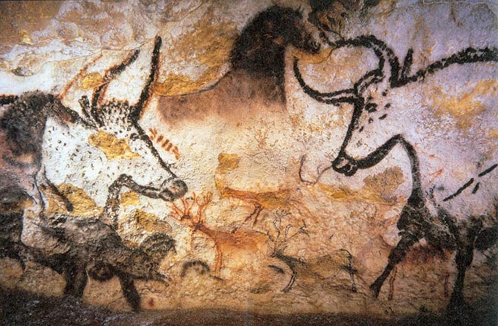 Pinturas rupestres na caverna de Lascaux, França (17.000 A.C.)