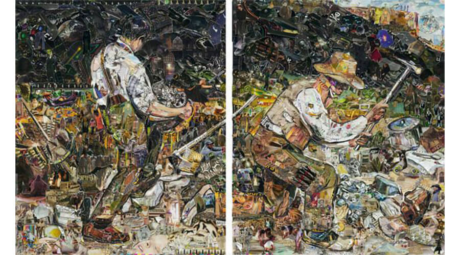 artistas brasileiros; The Stone Breakers, depois de Gustave Courbet