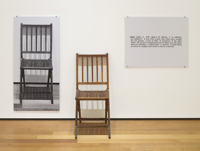 arte conceitual; Joseph Kosuth. Uma e Três Cadeiras (1965)