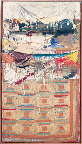pop art; Robert Rauschenberg - Bed (1955)