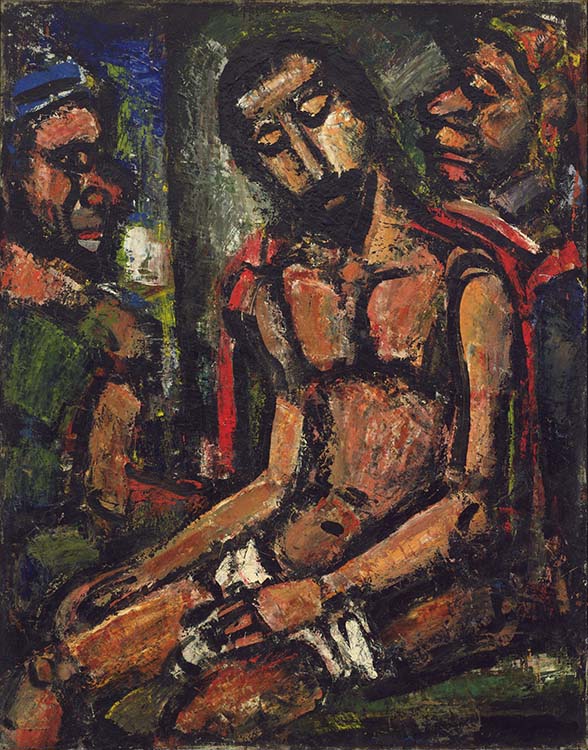fauvismo; Georges Rouault - Cristo Ridicularizado por Soldados (1932)