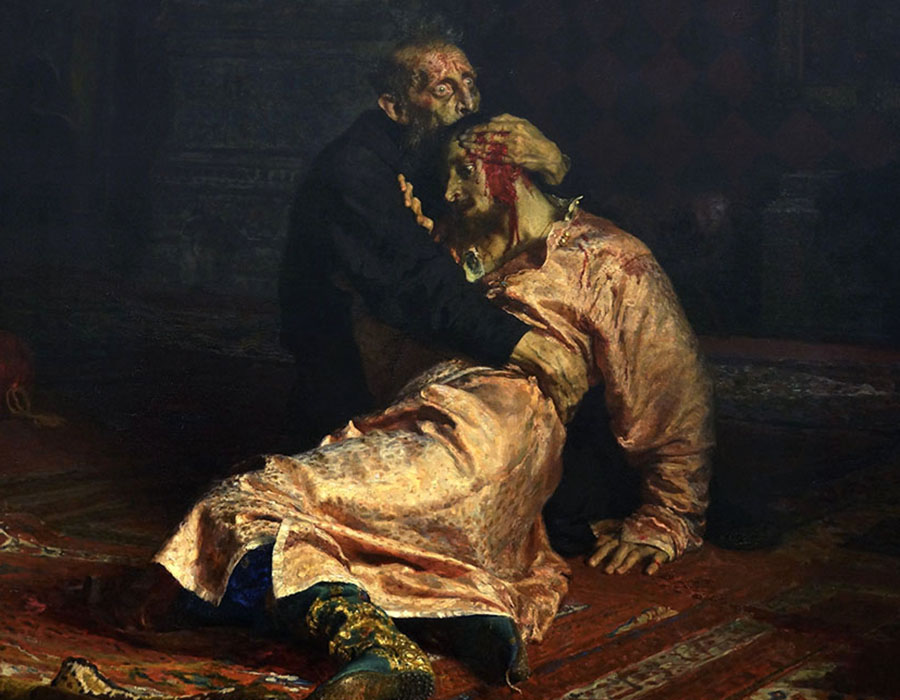 A pintura de Ivan o terrível foi ‘seriamente danificada’ por um bêbado.