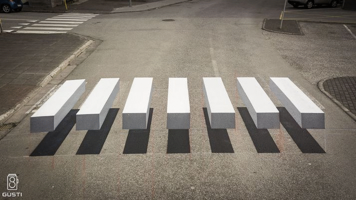 faixas de pedestre 3D