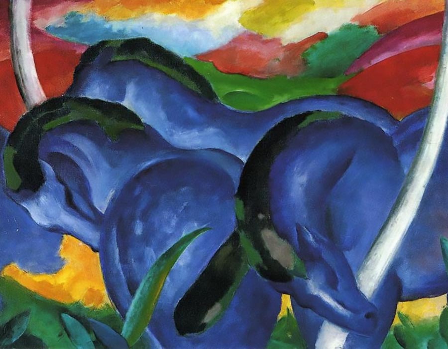 Der Blaue Reiter (1903) Artista: Wassily Kandinsky Óleo sobre tela - coleção par