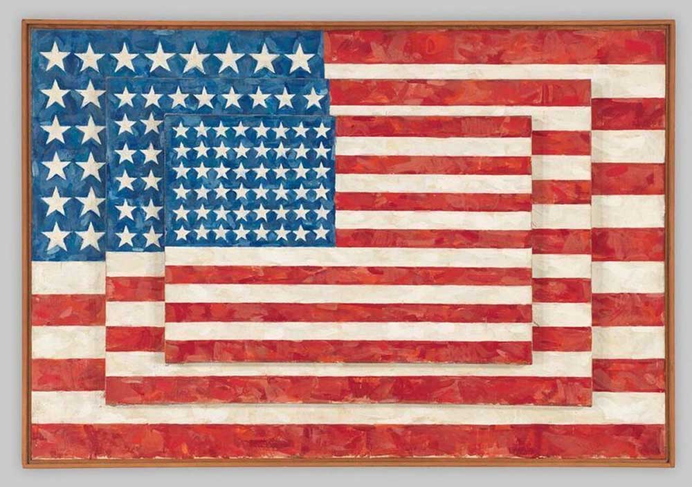 jasper john three flags