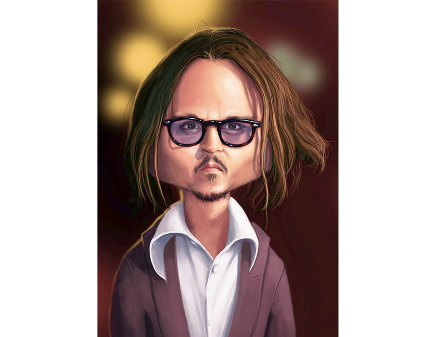 caricaturas de pessoas famosas; Johnny-Depp-Caricatura-B.-Petry-