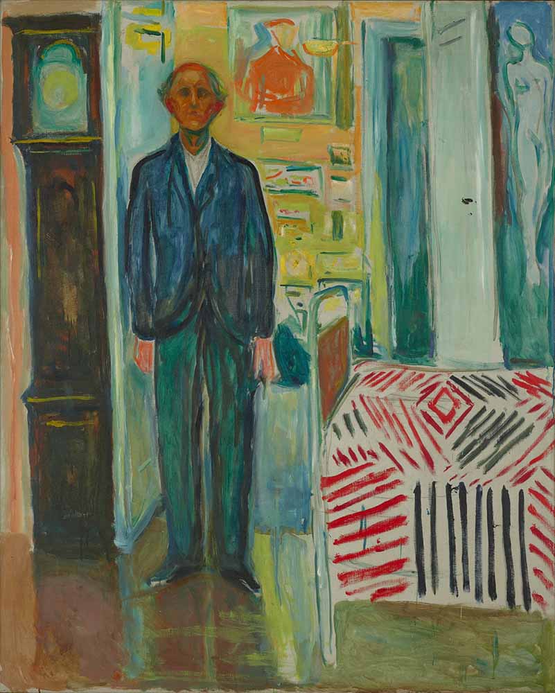 Self-Portrait Between the Clock and the Bed (1940-43)