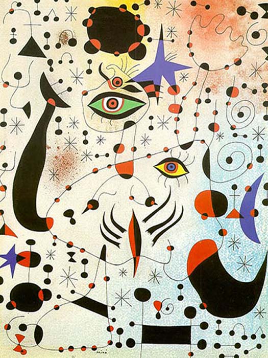Números e constelações em amor com uma mulher (1941); Joan Miró