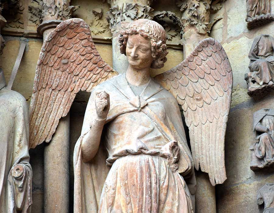 Anjo sorrindo - Catedral de Reims