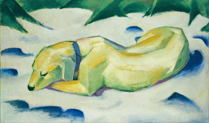 Franz Marc - Dog Lying in the Snow (1911)