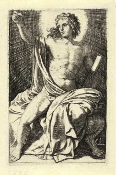 Gerard DE LAIRESSE (1641-1711) Apolo, 1670. Gravura, 10,4x0,67. Hollstein Dutch 21 . Rijksmuseum, Amsterdã, Holanda