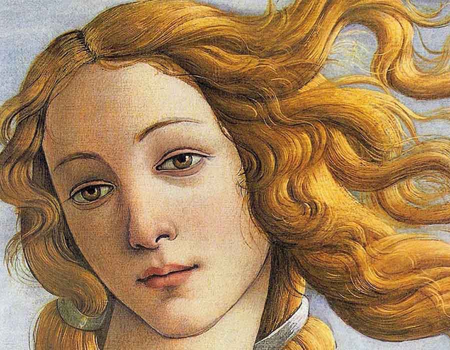 Nascimento da Vênus, de Botticelli (detalhe)