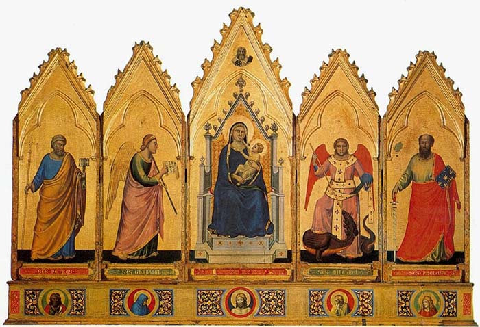 Trecento; Giotto. Políptico de Bolonha (c.1334)