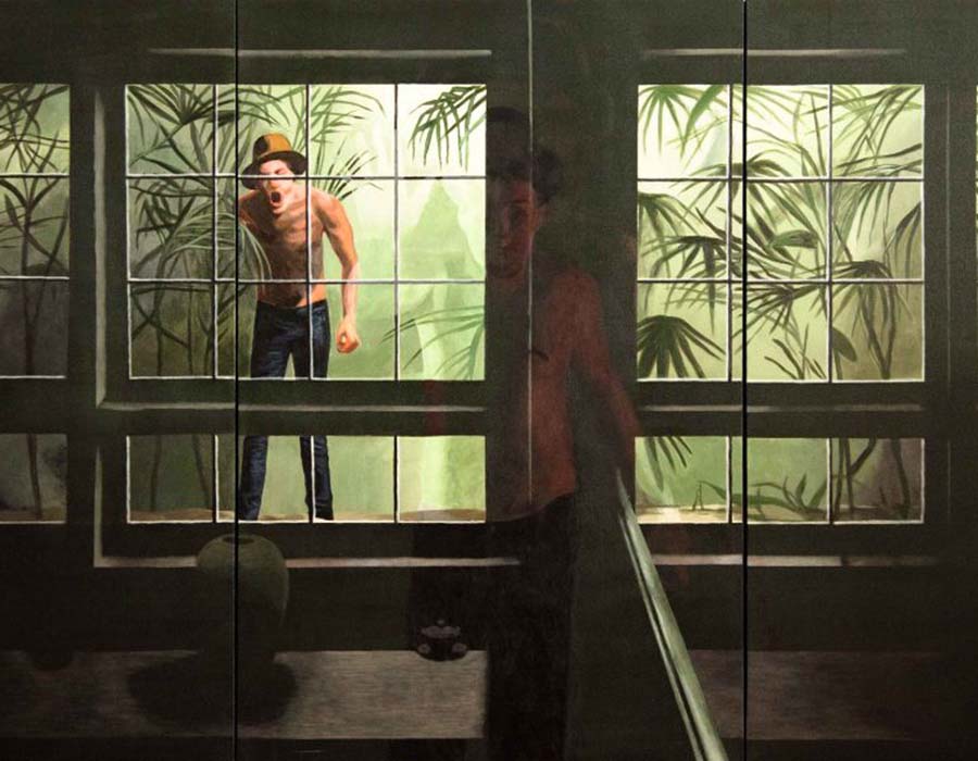 Rafael Coutinho, sem título, 2011, acrílica sobre tela, 120 x 240 cm