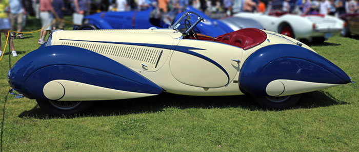art deco; Delahaye 135M Figoni & Falaschi Competition Coupe (1935)