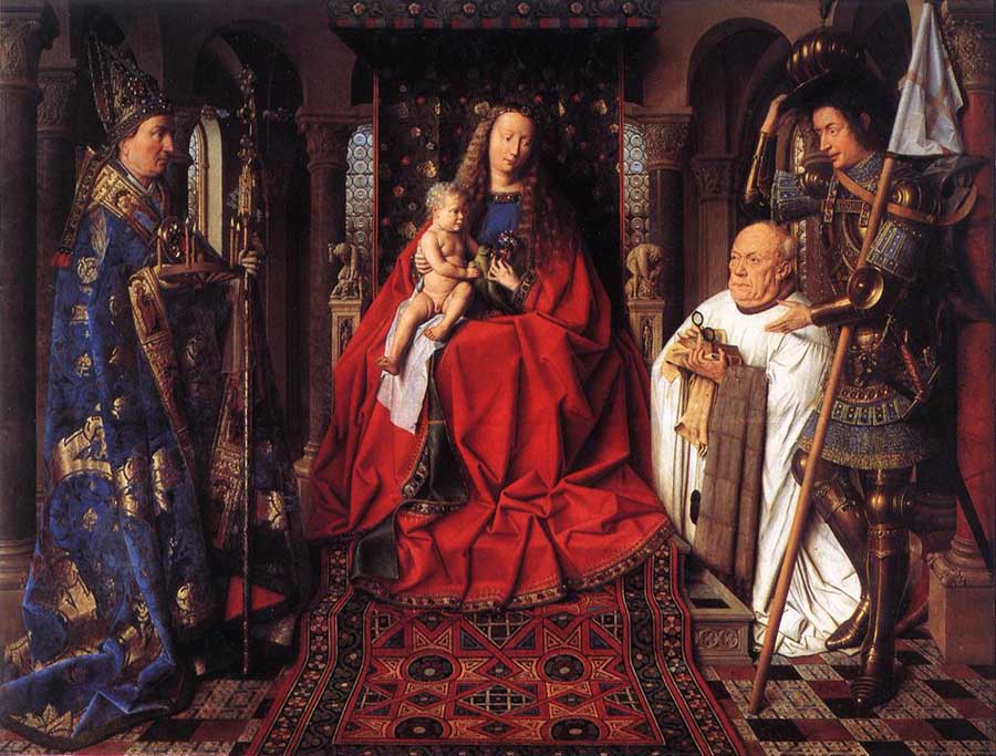 Van Eyck - A Virgem e o Menino com o Cónego van der Paele