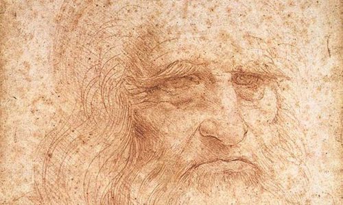 Leonardo da Vinci. O retrato de um homem de giz vermelho(1512) | Biblioteca Reale, Turin (Itália)