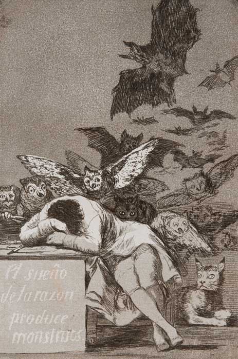 Goya - Los Caprichos n43 | El Sueno de la Razon Produce Monstruos