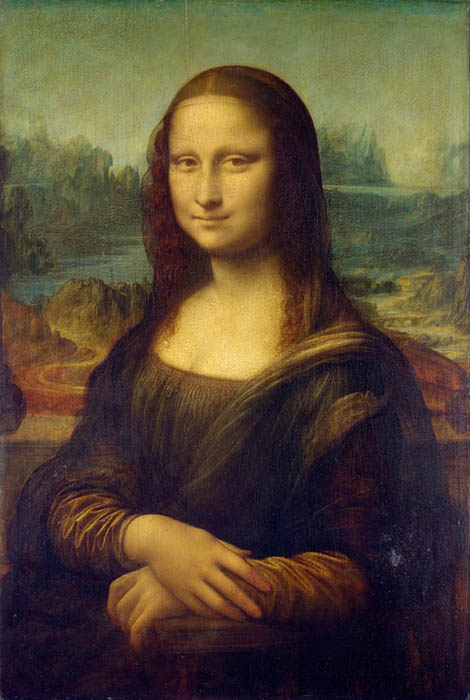 Monalisa. Leonardo da Vinci (1503-1506) | Óleo sobre a tela | 77 cm  × 53 cm |  Museu do Louvre