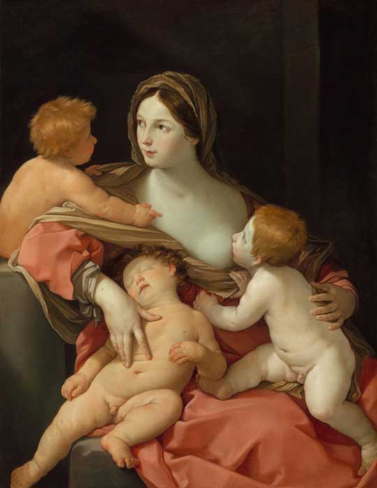 Graça e beleza no Barroco italiano; Guido RENI (1575-1642) Caridade, s/d. Óleo sobre tela, 137.2x106. The Metropolitan Museum of Art, Nova York, EUA.