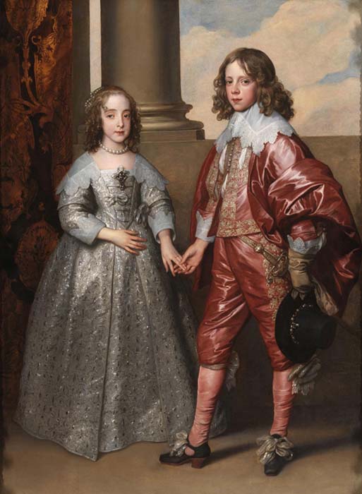 Antoon VAN DYCK (1599-1641) Williem II, Príncipe de Orange, e sua noiva Maria Henrietta Stuart, filha de Carlos I da Inglaterra,1641. Óleo sobre tela, 182.5x142. Rijksmuseum, Amsterdam, Holanda.