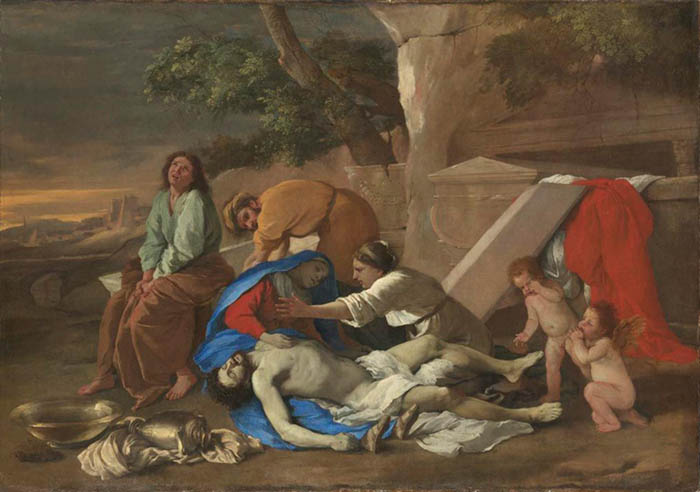 Nicolas POUSSIN (1594-1665) Lamentação de Cristo, 1628. Óleo sobre tela, 102,7x146,1. Alte Pinakothek, Munique, Alemanha