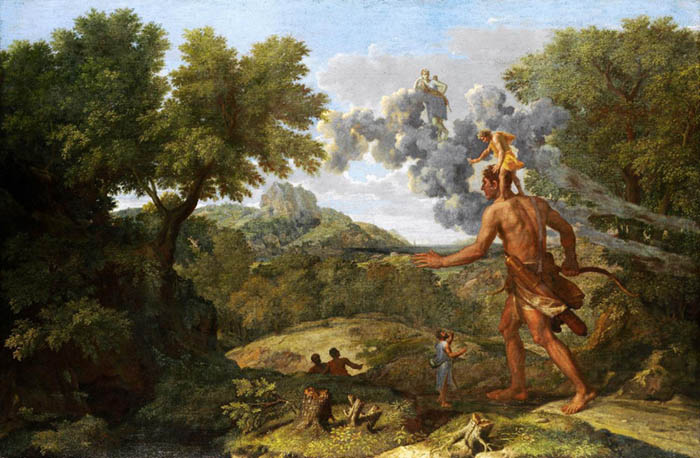 Nicolas POUSSIN (1594-1665) Órion cego à procura de sol nascente, 1658. Óleo sobre tela, 119.1x182.9. The Metropolitan Museum of Art. Nova York, EUA
