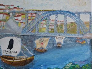 Olívio Ataíde. Barcos Rebelo sobre a Ponte do Infante, 2015