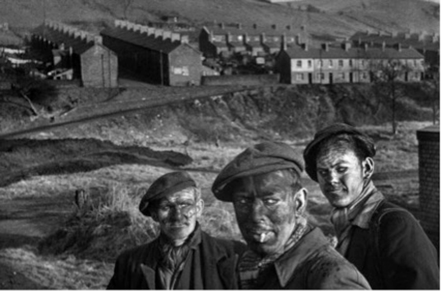 Mineiros galeses. Gales, Reino Unido, 1950; O homem e o trabalho