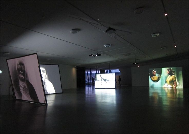 Showing films in an art gallery