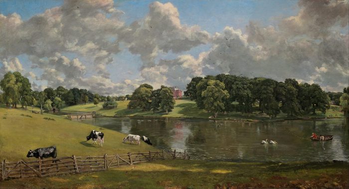 Poética do Pitoresco; John CONSTABLE (1776-1837) Wivenhoe Park, Essex, 1816. Ost, 56x101. National Gallery of Art, Washington, EUA.