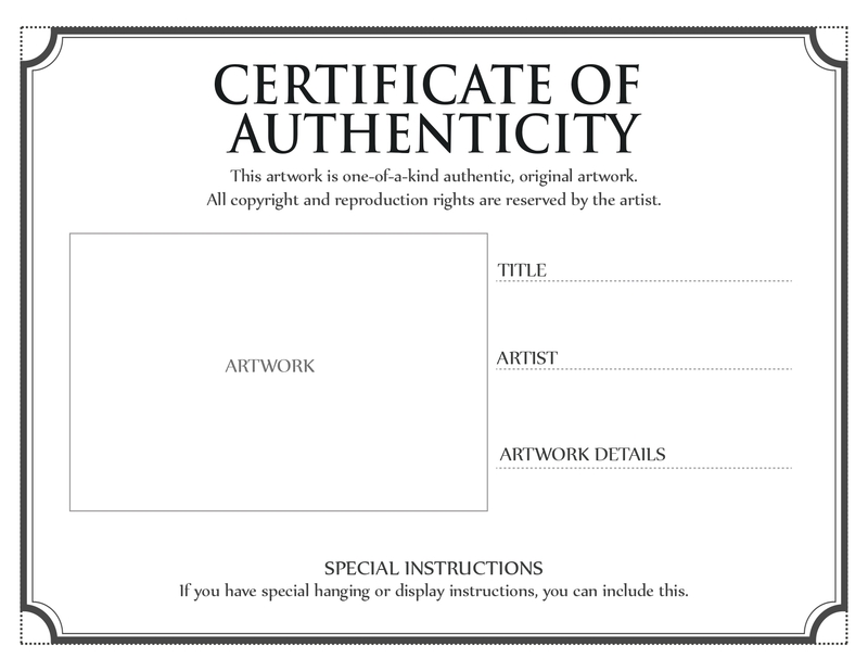 Certificado de autenticidade