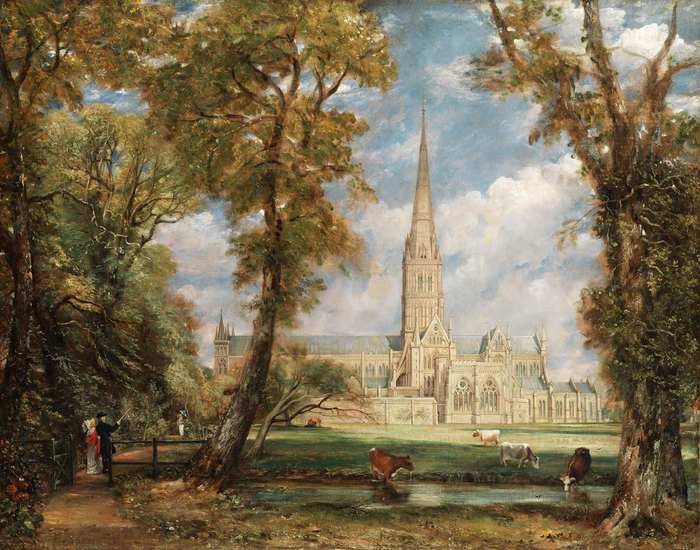 Poética do Pitoresco; John CONSTABLE (1776-1837) Catedral de Salisbury do recinto do bispo, ca. 1825. 