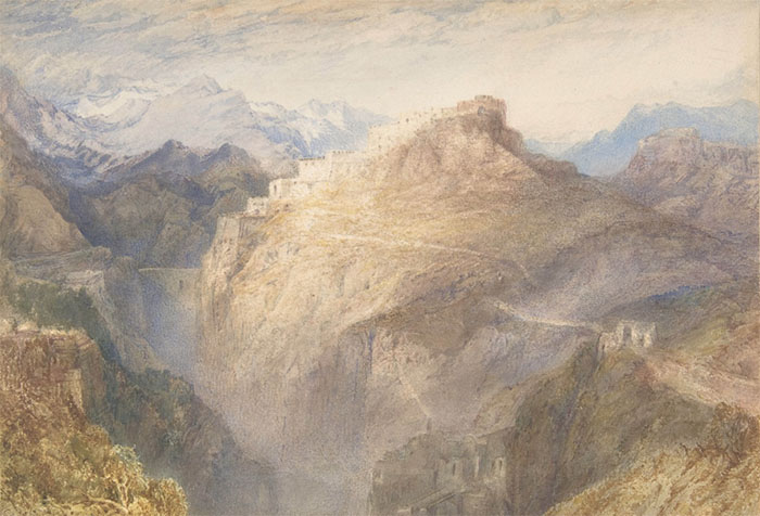 Joseph Mallord William TURNER (1775‑1851) O Forte de L'Esseillon, Val de la Maurienne, França, 1835-1836.
