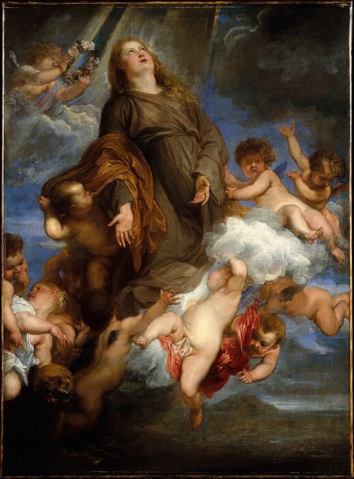 Santa Rosalie Intercedendo pelos Pestilentos de Palermo. Anthony Van Dyck, 1624. Óleo sobre Tela, 99.7 x 76.7. Metropolitan Museum of Art.