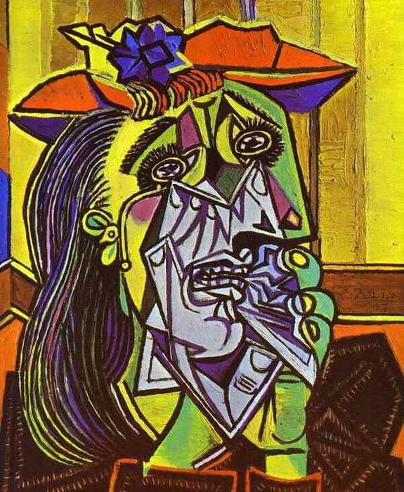 Pablo Picasso obras. A mulher que chora 