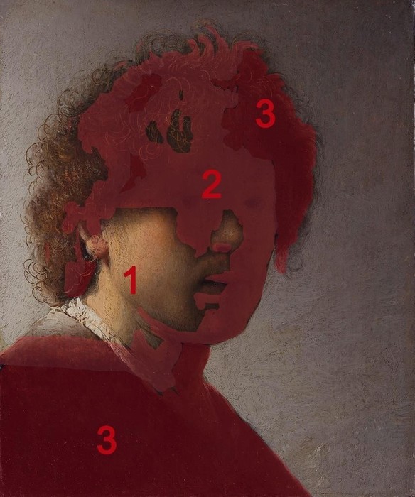 Autorretrato com cabelo desgrenhado 2. Rembrandt