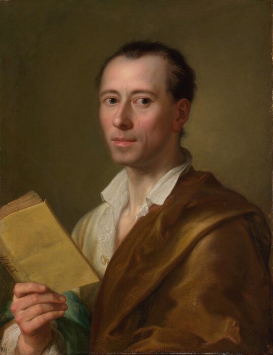 Neoclassicismo; Anton Raphael MENGS (1728-1779) Johann Joachim Winckelmann (1717–1768) ca. 1777. Óleo sobre tela, 63.5 x 49.2. Metropolitan Museum of Art, Nova York, EUA.