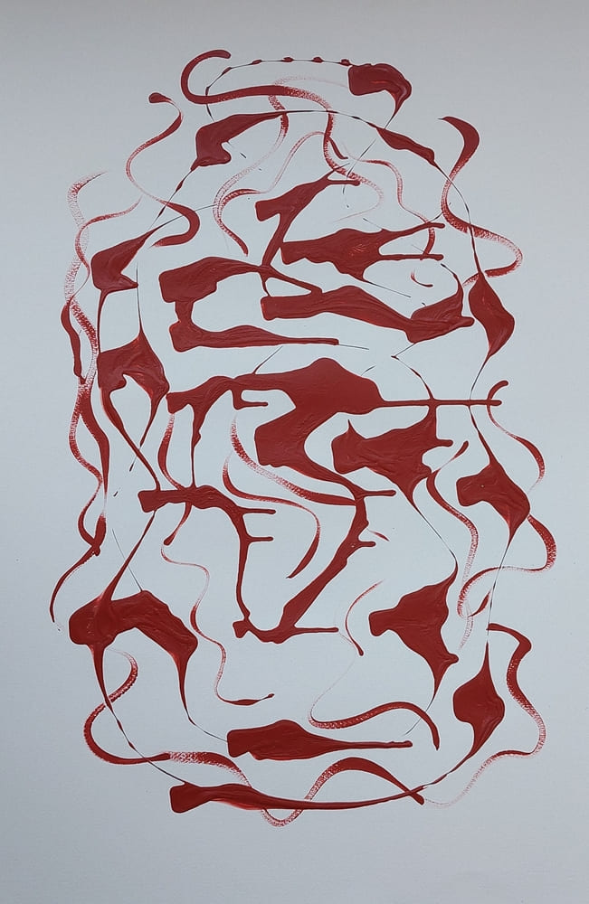 Marisa Carvalho - Círculo da dança I, 2021, acrílica sb papel, 70 x 50 cm