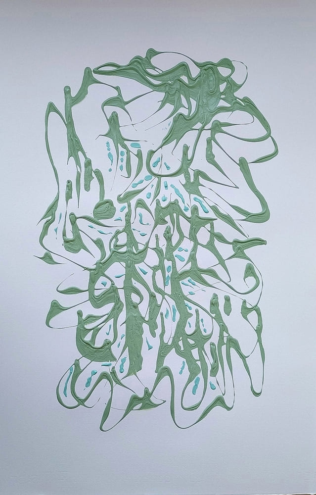 Marisa Carvalho - Círculo de dança III, 2021, acrílica sb papel, 70 x 50 cm