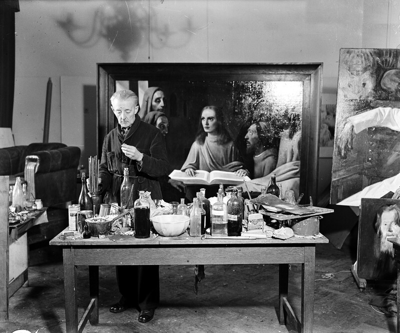 Van Meegeren em seu ateliê (1945)