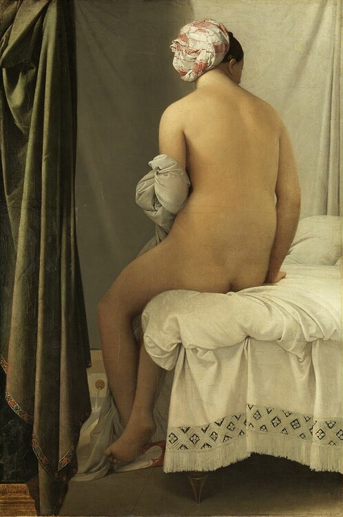 Jean-Auguste-Dominique INGRES (1780-1867) A Banhista de Valpinçon, 1808. Óleo sobre tela, 146x 97,5. Musée du Louvre, Paris, França. 