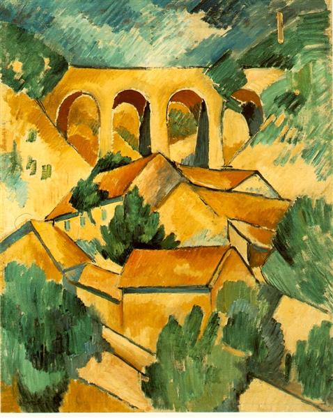Cubismo analítico e sintético; FOTO 2: "Viaduct at L'Estaque", 1908, de Georges Braque. Créditos: WikiArt.